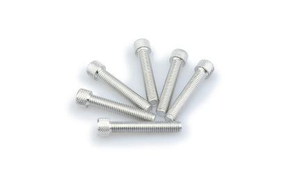 Puig In Geanodiseerd Aluminium Zilver Blister 6 allen schroeven M8x45mm Kofferboutset Universeel