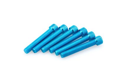 Puig In geanodiseerd blauw aluminium blister 6 allen schroeven M8x50mm Kofferboutset Universeel