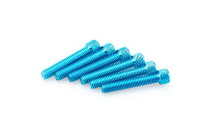 Puig In Geanodiseerd Blauw Aluminium Blister 6 allen schroeven M8x55mm Kofferboutset Universeel