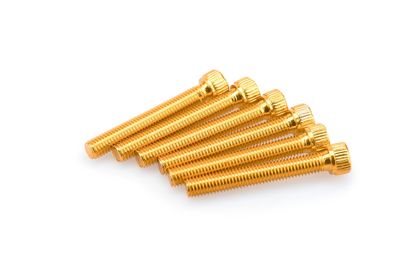 Puig In eloxiertem Aluminium Gelb Blister 6 Schrauben Allen M8x55mm Verkleidungsschraubensatz Universell