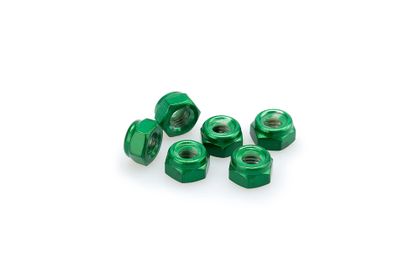 Puig In Anodized Green Aluminium Blister 6 nut M8 Kofferboutset Universeel