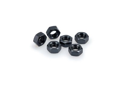 Puig In Anodized Black Aluminium BLISTER 6 moeren M8 Kofferboutset Universeel