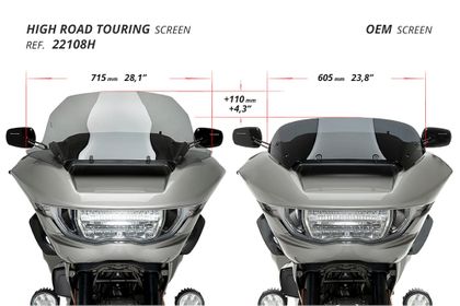 Puig Touring High - Road Transparent Windschutz