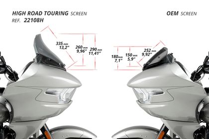 Puig Touring High - Road Transparent Windschutz