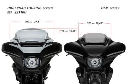 Puig Touring High - Road Transparent Windscherm