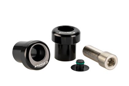 Puig Set decoratieve doppen Zwart Spiegeladapter