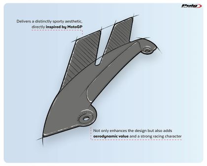 Puig Carbon Appearance Rear Shell Lateral fins