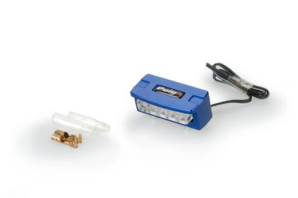 Eclairage de plaque Puig Support Led Flash Bleu Universel