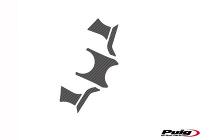 Protection té de fourche Puig Xtreme Apparence carbone Ref : PUI01431A / 5188C 