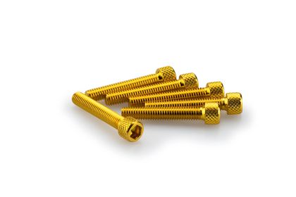 Puig In Geanodiseerd Aluminium Geel Blister 6 allen schroeven M6x35mm Kofferboutset Universeel