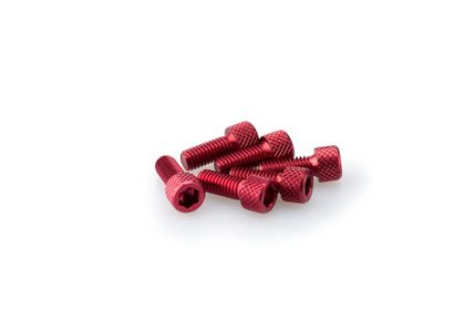 Puig In geanodiseerd rood aluminium blister 6 allen schroeven M6x15mm Kofferboutset Universeel