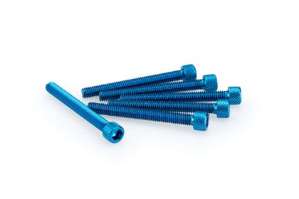 Puig In Geanodiseerd Blauw Aluminium Blister 6 allen schroeven M6x55mm Kofferboutset Universeel