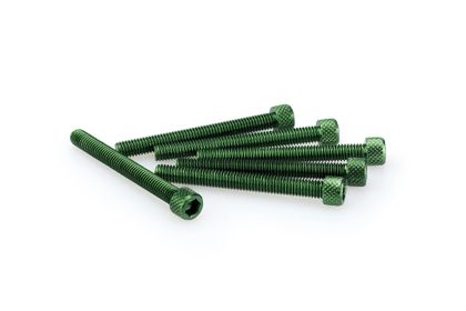 Puig In Geanodiseerd Aluminium Groene Blister 6 allen schroeven M6x55mm Kofferboutset Universeel
