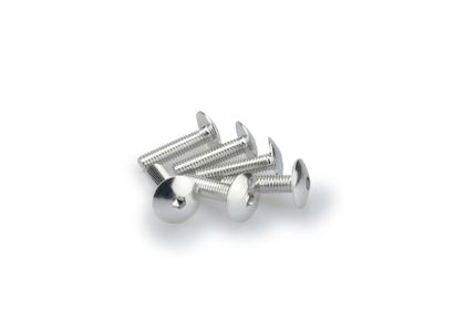 Puig In geanodiseerd aluminium zilver blister 6 verzonken schroeven M6x25mm Kofferboutset Universeel