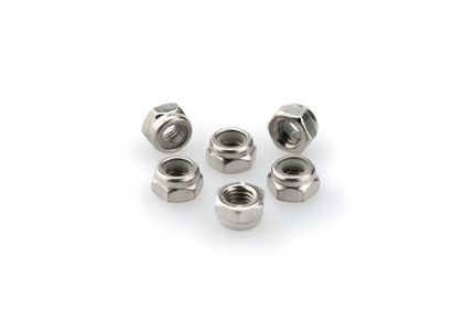 Puig In geanodiseerd aluminium zilver blister 6 moer M5 Kofferboutset Universeel