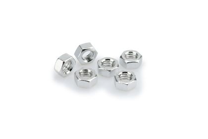 Puig In geanodiseerd aluminium zilver BLISTER 6 moeren M8 Kofferboutset Universeel