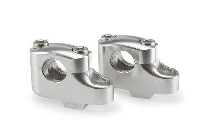 Puig Pullback Zilver Hoogte 25mm diameter 22mm br Achter 16mm Stuurverhoger Universeel