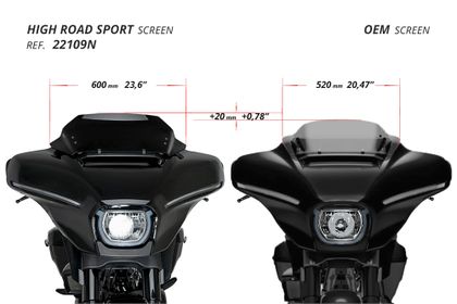Puig Sport High - Road Zwart mat Windscherm
