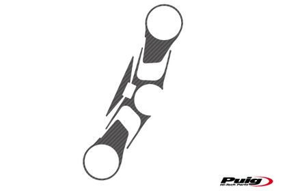 Protection té de fourche Puig Xtreme Apparence carbone Ref : PUI03389A / 5543C APRILIA 1000 RSV4 FACTORY - 2013 - 2014