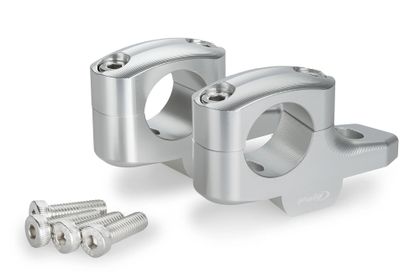 Puig Pullback Zilver Hoogte 20mm diameter 32mm br Achter 16mm Stuurklemmen Ref: PUI04672A / 21882P 
