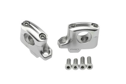 Pontet de guidão Puig Pullback Prata Altura 25mm diâmetro 29mm br Back 16mm