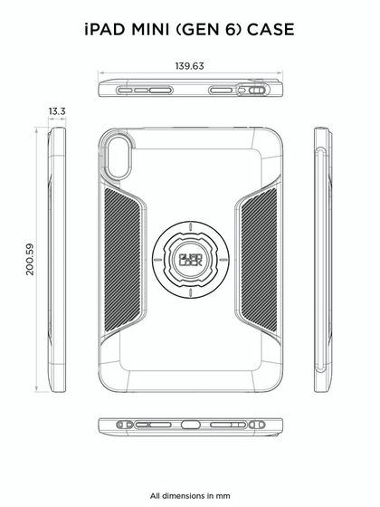 Quad Lock Case - iPad Mini 6 Generation Handyhülle Universell