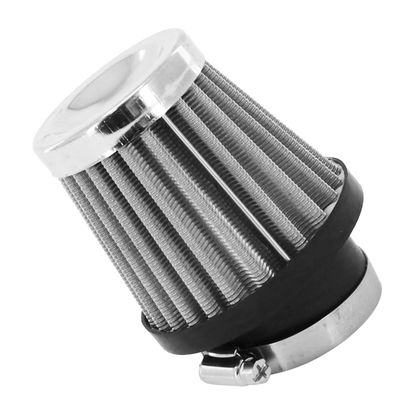 Replay KN STAINLESS STEEL CHROME GRILLE RIGHT FIXING DIAM 28 - 35 44mm Universal Air filter Ref : REPL00002A / 10140 