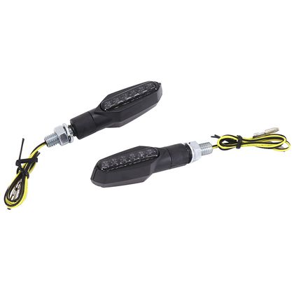 Replay UNIVERSAL XRUN 3 12 LED INDICATORS 3 SMOKED ABS BASE - L 63mm - H 18mm 22mm CE APPROVED PAIR Universal Direction indicator