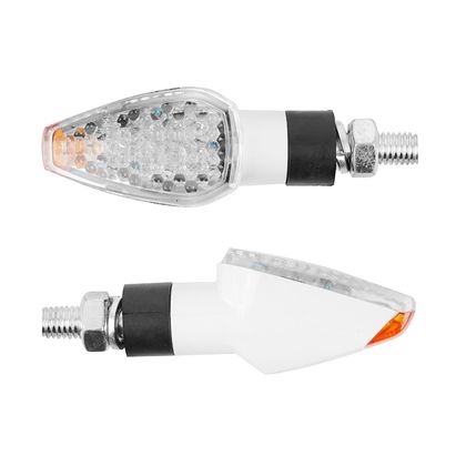Replay UNIVERSAL MINI PYRAMID 8 LEDS TRANSPARENT - WHITE INDICATOR L 68mm - H 27mm 30mm CE APPROVED PAIR Universal Direction indicator Ref : REPL00045A / 11506 