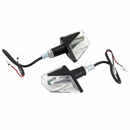 Replay UNIVERSEL WING 3 LEDS BASIS ABS TRANSPARENT MAT L 62mm - H 20mm 52mm PAAR Blinker Universell