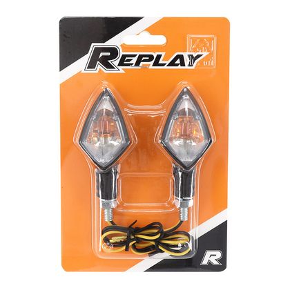 Replay UNIVERSEL MINI DIAMANT MIT BAU9S-FASSUNG TRANSPARENTEM ABS - L 78mm - H 37mm - 32mm CE-GEPRÜFT PAAR Blinker Universell