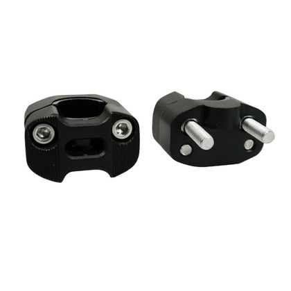Pontet de guidon Replay UNIVERSEL OVERSIZE ALU DIAM 28,6mm - 22,2mm ENTRAXE 38mm VIS INOX M7 H40 x L55 l35 mm PAIRE Universel Ref : REPL00117A / 154979 