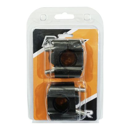 Pontet de guidon Replay UNIVERSEL OVERSIZE ALU DIAM 28,6mm - 22,2mm ENTRAXE 38mm VIS INOX M7 H40 x L55 l35 mm PAIRE Universel