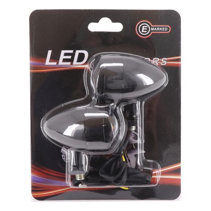Replay UNIVERSEEL VINTAGE 13 LEDS ABS ROKEN - L 56mm - H 45mm 72mm CE GOEDGEKEURD PAAR Richtingaanwijzer Universeel