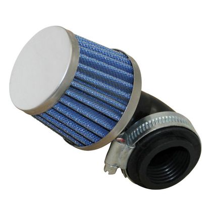 Replay KN SMALL FC CHROME HOEKBEVESTIGING 90 DIAM 35 - 28 BLAUWE ROOSTER Luchtfilter Universeel Ref: REPL00153A / 18899 