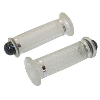 Replay SCOOTER - 50 WITH TRANSPARENT DOME BOX - CARBON CLOSED END PAIR Universal Handlebar grips