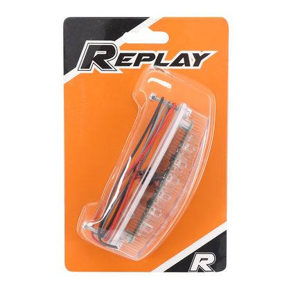 Replay UNIVERSAL LED SPACE LIGHT TRANSPARENT 19 RED STOP FUNCTION 107x29mm CE APPROVED Universal Rear lights