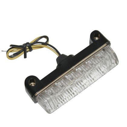 Eclairage de plaque Replay IMMATRICULATION BARETTE 6 LEDS TRANSPARENT - L 78MM - H 16mm 24mm HOMOLOGUE CE Universel Ref : REPL00187A / 23300 