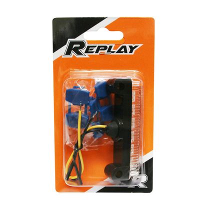 Eclairage de plaque Replay IMMATRICULATION BARETTE 6 LEDS TRANSPARENT - L 78MM - H 16mm 24mm HOMOLOGUE CE Universel
