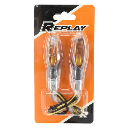 Replay UNIVERSAL XRUN 2 BAU9S ORANGE BULB - L 59mm - H 20mm 22mm CE APPROVED PAIR Universal Direction indicator