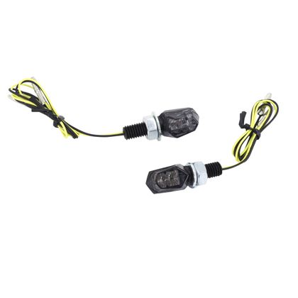 Replay UNIVERSEL XRUN 5 6 LEDS MICRO RAUCH - L 24mm - H 13mm 16mm CE-ZULASSUNG PAAR Blinker Universell