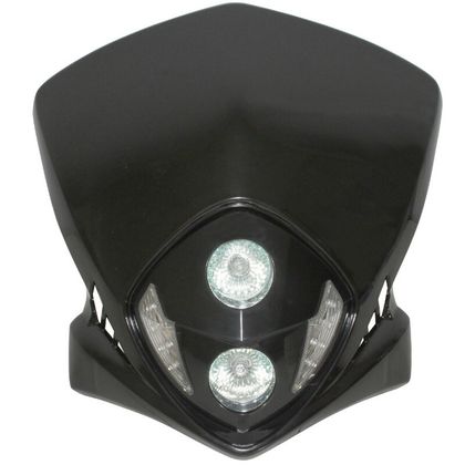 Plaque phare Replay TETE FOURCHE 50 A BOITE UNIVERSEL DUKE LEDS BLANCHES HALOGENE 2x20W Universel