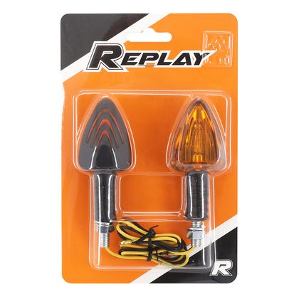 Replay UNIVERSELLES DREIECK MIT BA9S ORANGE GLÜHBIRNE - KURZE BASIS ANZEIGE L 83mm - H 37mm 27mm CE-ZERTIFIZIERT PAAR Blinker Universell