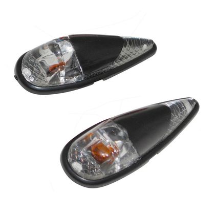 Clignotant Replay DECO GOUTTE EAU FENDER TRANSPARENT - AMPOULE ORANGE L 61mm - H 22mm 18mm Universel