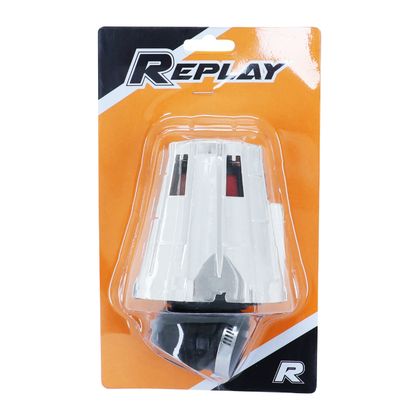 Filtre à air Replay E5 BOX CHROME MOUSSE ROUGE FIXATION COUDE 90 DIAM 35 - 28 Universel