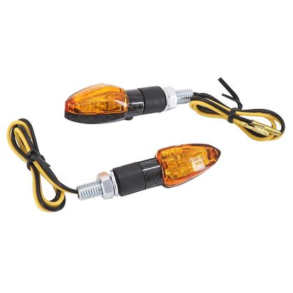 Replay UNIVERSAL MICRO ARROW BULB BAU9S BASE ORANGE - CARBON L 55mm - H 20mm 23mm CE APPROVED PAIR Universal Direction indicator