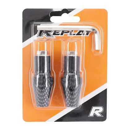 Guidon Replay EMBOUT CONIQUE MOLETE CARBONE DIAM 17 mm PAIRE Universel