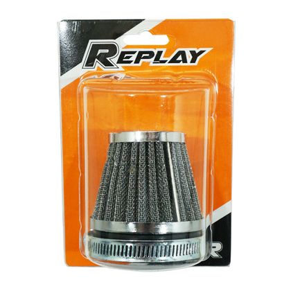 Replay KN GITTER STAHL CHROM RECHTE BEFESTIGUNG Ø 60 mm Luftfilter Universell
