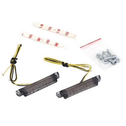 Clignotant Replay UNIVERSEL BARETTE 8 LEDS BASE ABS FUME - L 59mm - H 9mm 10mm HOMOLOGUE CE PAIRE Universel