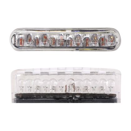 Clignotant Replay UNIVERSEL BARETTE MINI 12 LEDS TRANSPARENT - L 40 mm - H 8 mm 13 mm HOMOLOGUE CE PAIRE Universel Ref : REPL00399A / 25549 